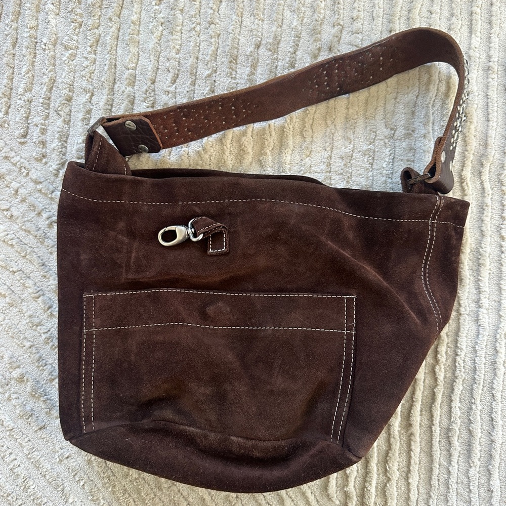 TYLIE MALIBU SUEDE RHINESTONE HANDBAG